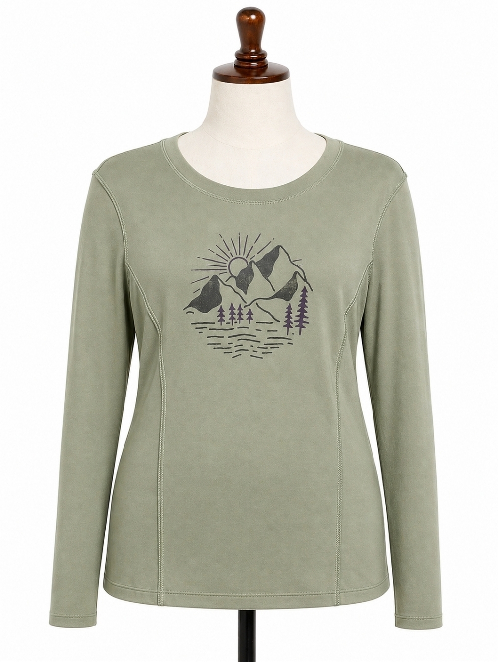 Eddie Bauer NWT Women's Green Region Long Sleeve Outdoor Hiking Shirt L Gorpcore